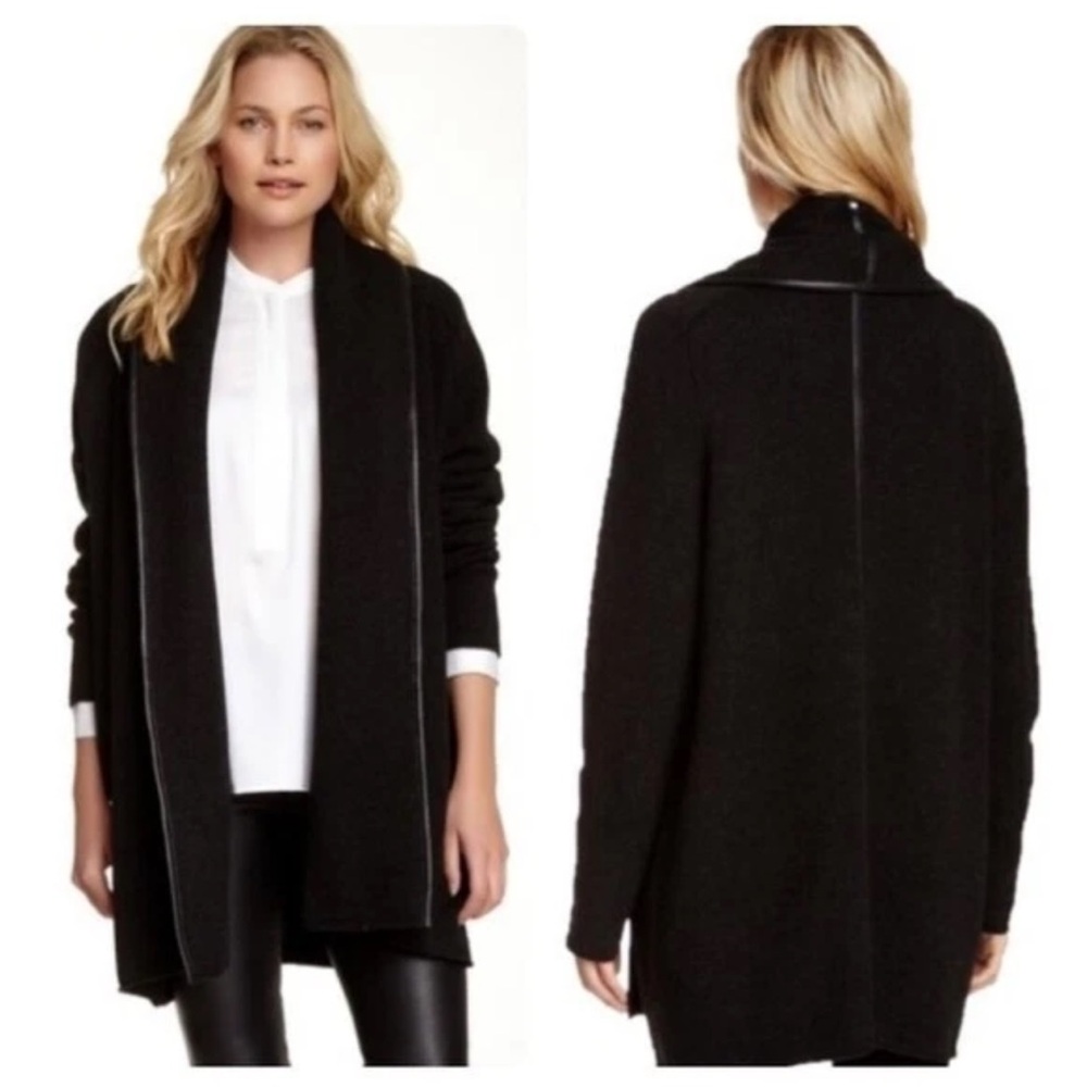 Vince Black Open Front Cardigan
